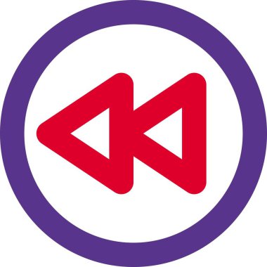 Arka düğmesi çift ok olan kare kutu