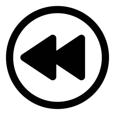 Arka düğmesi çift ok olan kare kutu