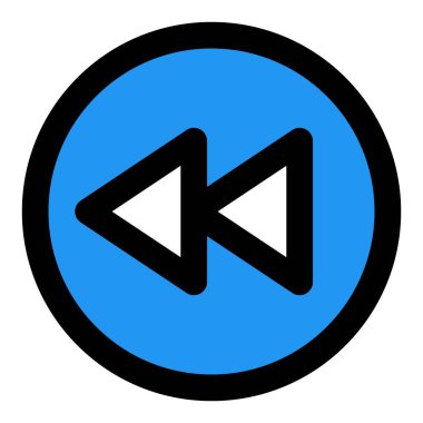 Arka düğmesi çift ok olan kare kutu