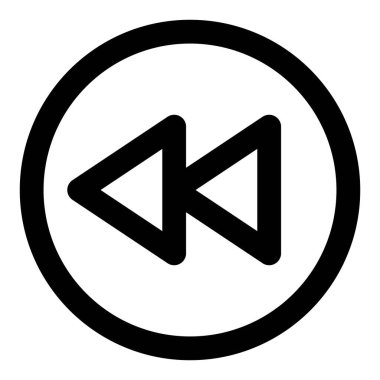 Arka düğmesi çift ok olan kare kutu