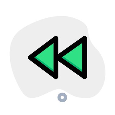 Sol tarafında arka ok olan geri sarma tuşu