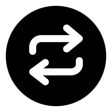 Bir karıştırma müzik düğmesi içinde bükülmüş oklar için hücresel blok