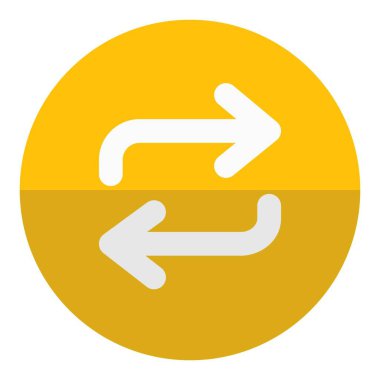 Bir karıştırma müzik düğmesi içinde bükülmüş oklar için hücresel blok