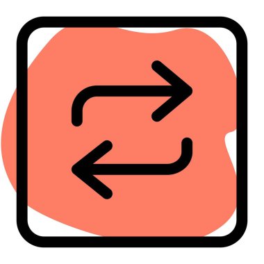 Müzik çalması için bir karıştırma döngü okları ile kare kutu