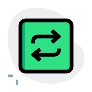 Müzik çalması için bir karıştırma döngü okları ile kare kutu