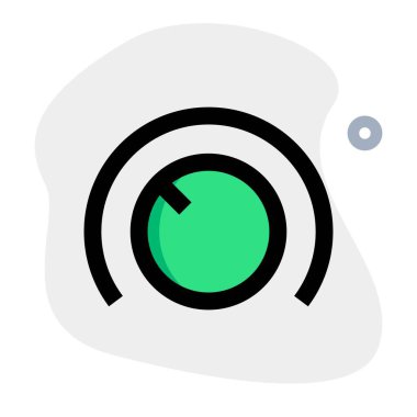 Yuvarlak çubuk arayüzü olan ses ayarları ayarlayıcısı