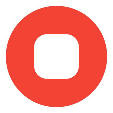 Çemberin içinde kare bir düğmeyle müziği durdurmak