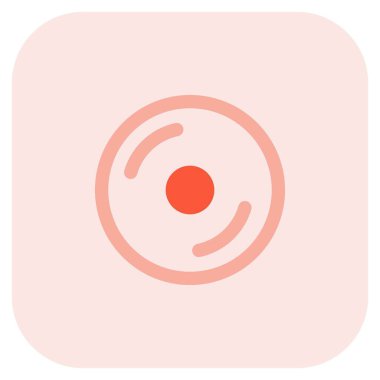 Beyaz arkaplanda izole edilmiş vinil çalar diski ile modası geçmiş