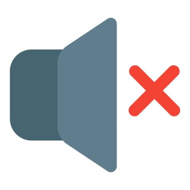 Çapraz işaretli bir logoti ile ses tonu kapatıldı