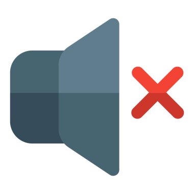 Çapraz işaretli bir logoti ile ses tonu kapatıldı