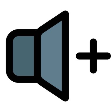 Artı logo ile bir müzik çalma sesini arttırıyorum