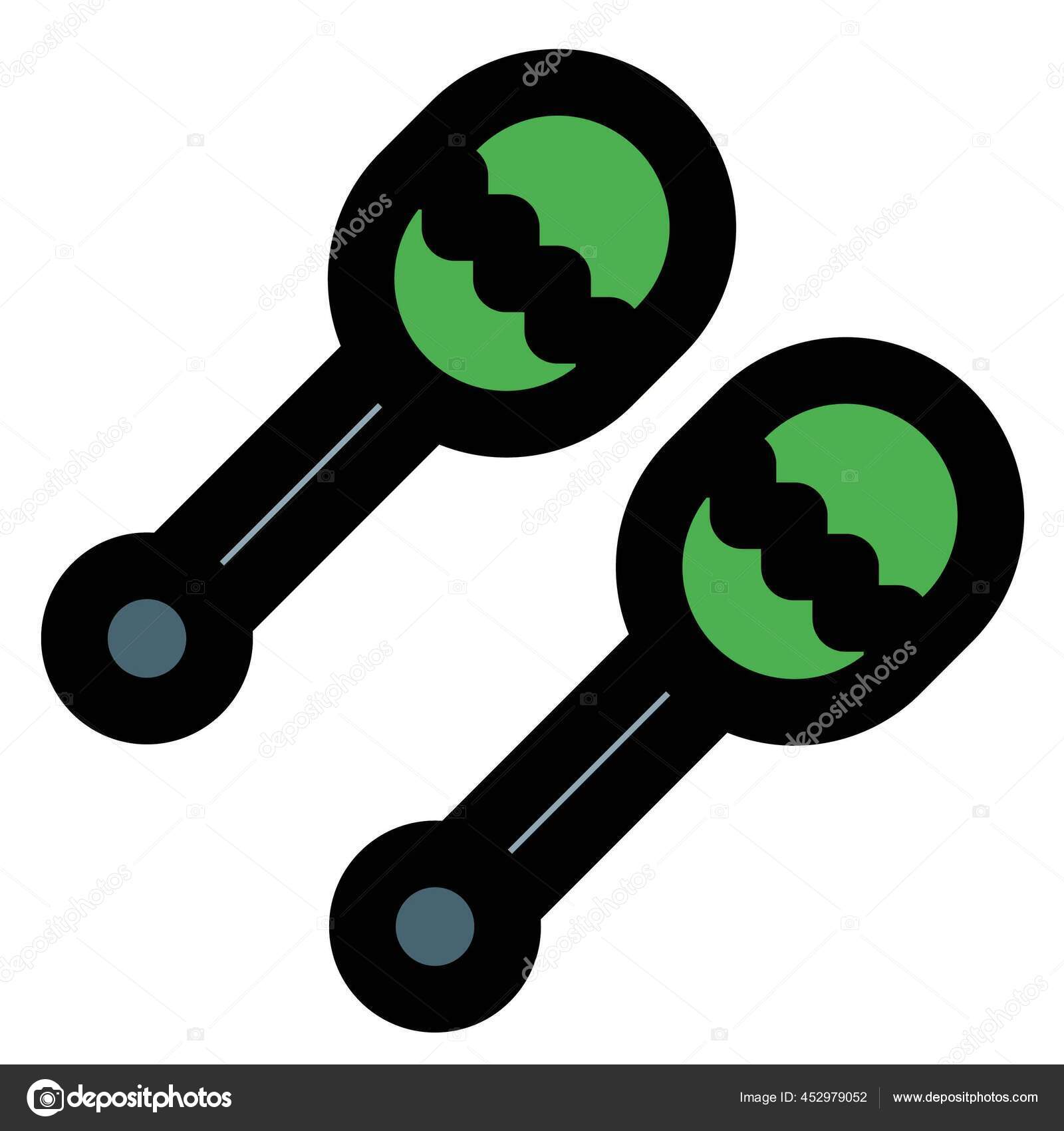 Maracas Music Instrument Rattling Sound Layout Stock Vector Image by