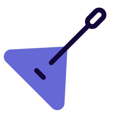 Balalaika müzik aleti, çizgi vektör illüstrasyonu