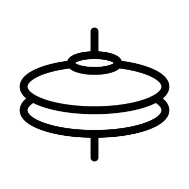 Davul seti için ziller beyaz arkaplanda izole edildi