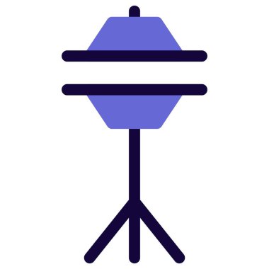 Ziller müzik enstrümanı, satır vektör illüstrasyonu