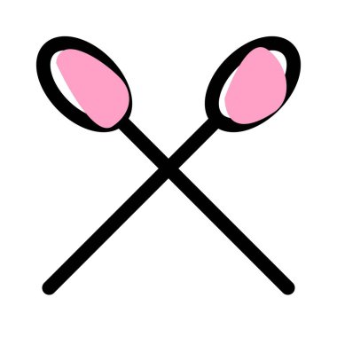 Müzik için çift set ekipmanı olan bagetler.