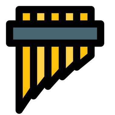 Beyaz arkaplanda izole edilmiş flüt seti kombinasyonu