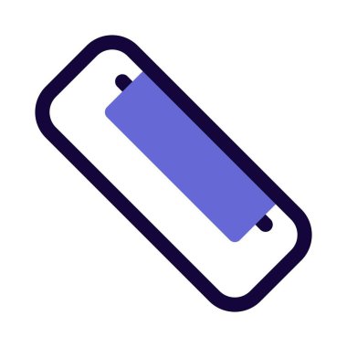 Mızıka müzik enstrümanı, çizgi vektör illüstrasyonu