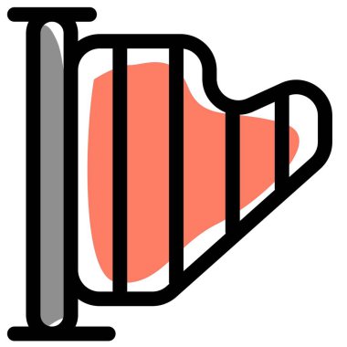 Bir retro müzik için telli arp