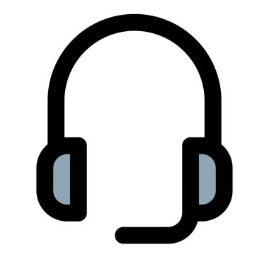 Gürültü önleyici mikrofon cihazlı profesyonel kulaklıklar.