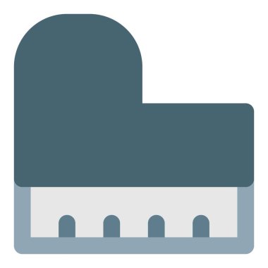 Beyaz arkaplanda izole edilmiş müzik klavyesi gibi piyano.