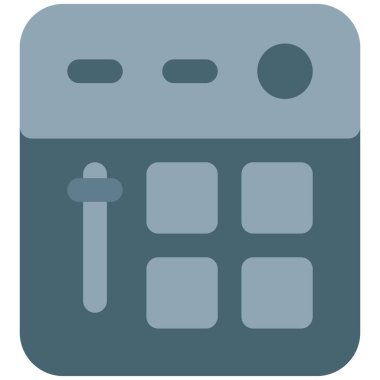 Çeşitli işlevleri olan müzik kontrol konsolu fırlatma rampası