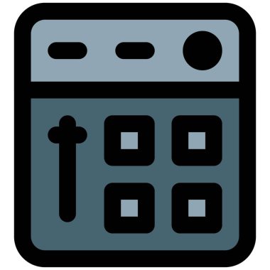 Çeşitli işlevleri olan müzik kontrol konsolu fırlatma rampası