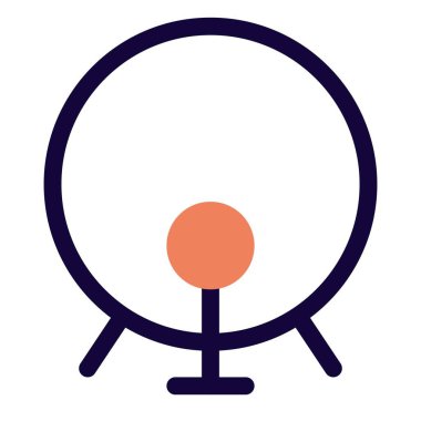 Davul pedalı müzik enstrümanı, çizgi vektör illüstrasyonu