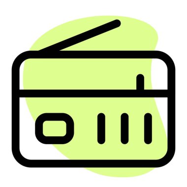 Anten sistemine sahip Retro biçimli radyo vericisi