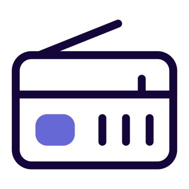 Anten sistemine sahip Retro biçimli radyo vericisi