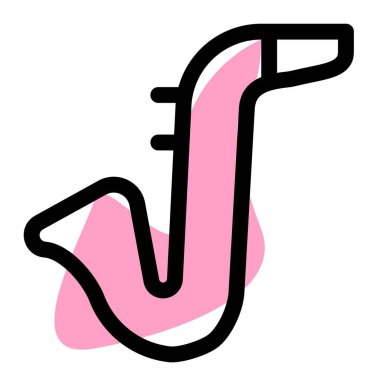 Müzik konseri için saksafon ve sahnede çaldı.