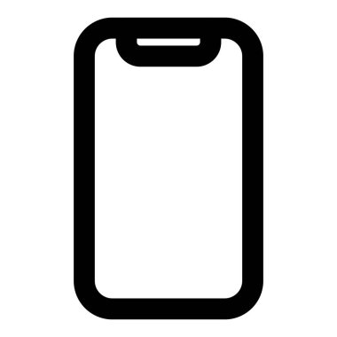 Tepesinde büyük bir çentik olan modern stil akıllı telefon.