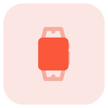 Akıllı özellikleri olan kare yüzlü bir fitness bandı.