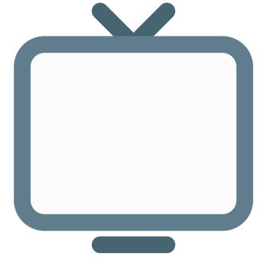 Anten sistemine sahip modası geçmiş CRT televizyonu