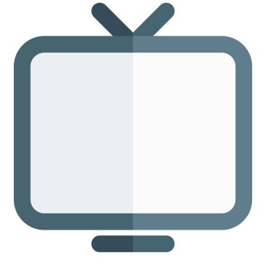 Anten sistemine sahip modası geçmiş CRT televizyonu