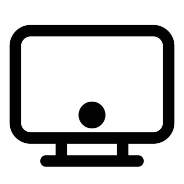 Ayarlar için ev düğmesi olan düz dizayn TV