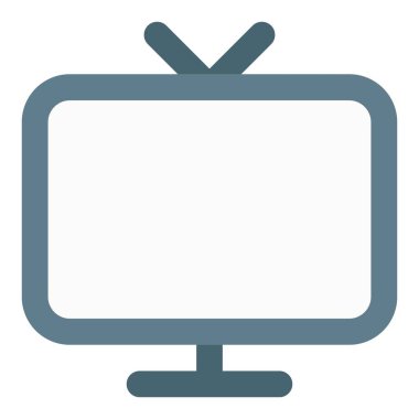 Çift antenli modası geçmiş teknoloji televizyonu.