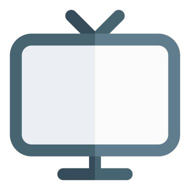 Çift antenli modası geçmiş teknoloji televizyonu.