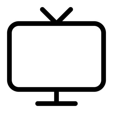 Çift antenli modası geçmiş teknoloji televizyonu.