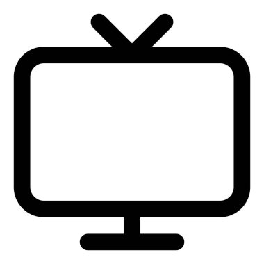 Çift antenli modası geçmiş teknoloji televizyonu.