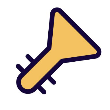 Tuba müzik enstrümanı, çizgi vektör illüstrasyonu