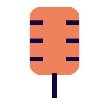 Mikrofon müzik enstrümanı, satır vektör illüstrasyonu