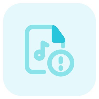 Bilinmeyen dosya biçiminin müziği çalınırken uyar