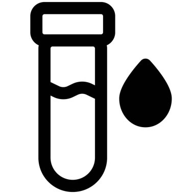 Kan örneği laboratuvar analizi için bir tüpte toplandı.