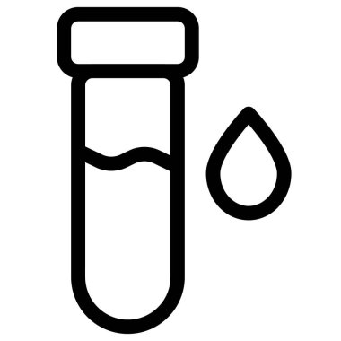 Kan örneği laboratuvar analizi için bir tüpte toplandı.