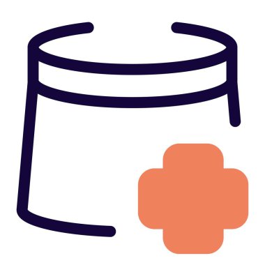 Virüsü korumak için yüz maskesi kalkanı