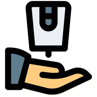 Banyo düzenindeki sıvı sabundan elde yıkama