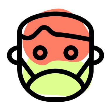 Virüs bulaşmasın diye maske takan adamlar.