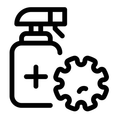 Dezenfektan şişesinin düzeninde antiviral özellikler var.