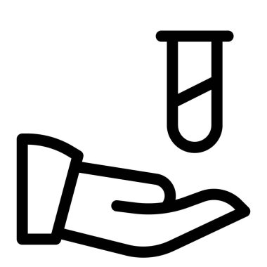 Aşı amacına ilişkin bir test tüpünün kullanılması